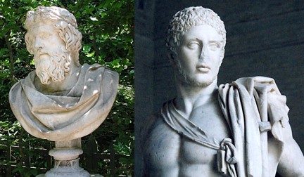 Statues of Mitridate and Diomedes