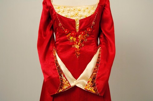 The dress from center front.