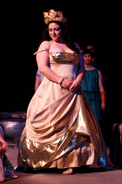 Elettra in the opera Idomeneo wears a costume by Tyson Vick.