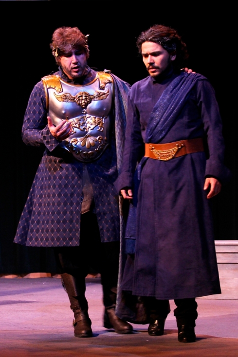 Idomeneo and Arbace wear costumes by Tyson Vick and Catey Lockhart.