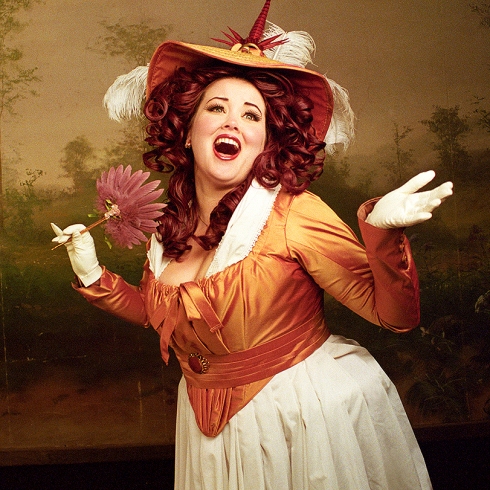 Mozart Reimagined features three photos by Tyson Vick illustrating the opera Der Schauspieldirektor