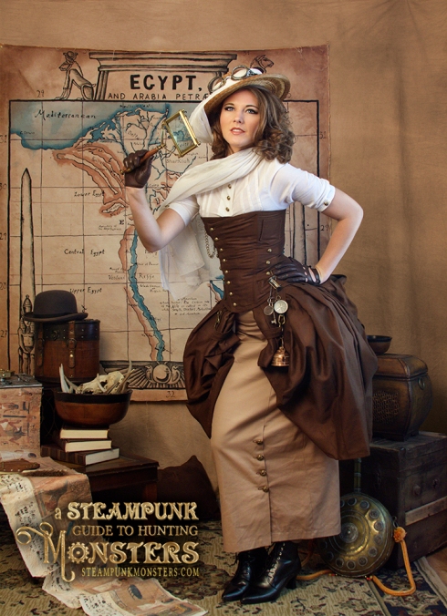 Brin Merkley portrays Philomena Dashwood in A Steampupnk guide to hunting monsters.