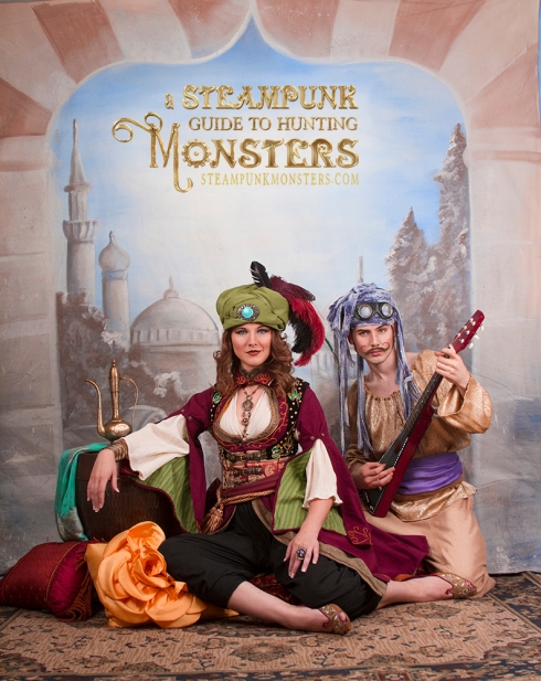 Brin Merkley and Jeremy Fornier Hanlon portray the heroes of A Steampunk Guide to Hunting Monsters.
